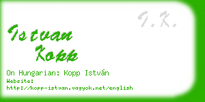 istvan kopp business card